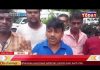 तीन माह से वेतन बाकी अस्थाई कर्मियों ने पानीहाटी नगर पालिका के सामने मचाया हंगामा।